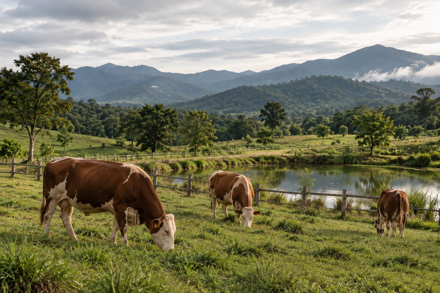 Cattle in the zone B field